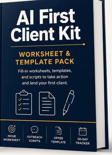 AI First Client Kit — Worksheet & Template Pack cover