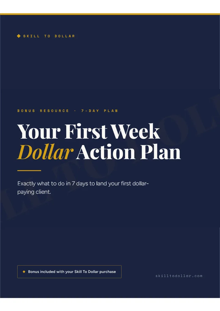 Cover of Your First Week Dollar Action Plan